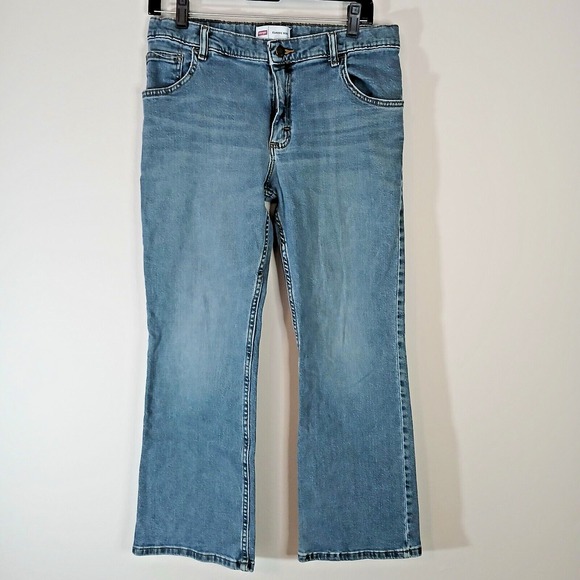 Wrangler Boy's Youth Size 16 Husky Classic‎ Boot Cut Adjustable Blue Jeans JA015 - Picture 1 of 11